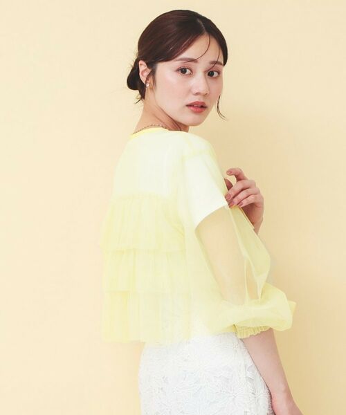index / インデックス カーディガン・ボレロ | チュール3段フリルカーディガン【洗濯機OK】 | 詳細9