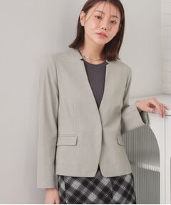 index / インデックス ノーカラージャケット | セットアップ対応 ノーカラージャケット【ウォッシャブル・接触冷感・吸水速乾・防シワ・ストレッチ】