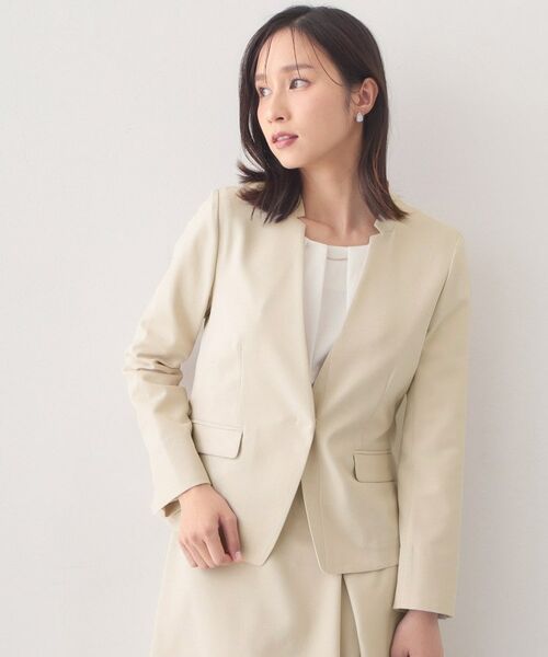 index / インデックス ノーカラージャケット | セットアップ対応 ノーカラージャケット【ウォッシャブル・接触冷感・吸水速乾・防シワ・ストレッチ】 | 詳細12