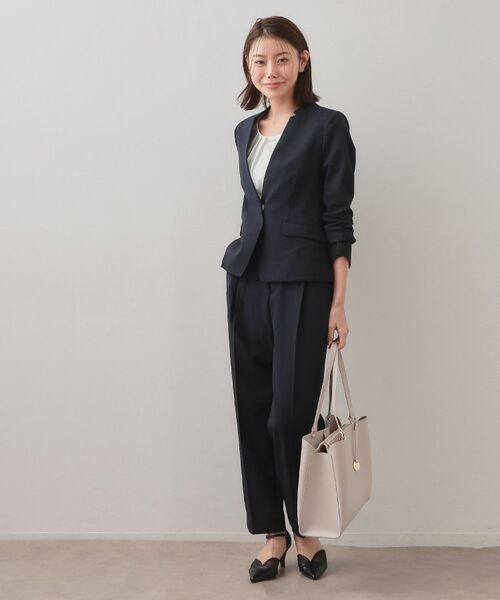 index / インデックス ノーカラージャケット | セットアップ対応 ノーカラージャケット【ウォッシャブル・接触冷感・吸水速乾・防シワ・ストレッチ】 | 詳細20