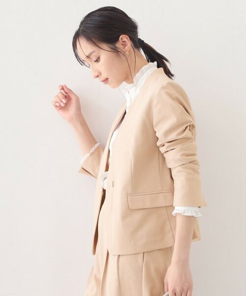 index / インデックス ノーカラージャケット | セットアップ対応 ノーカラージャケット【ウォッシャブル・接触冷感・吸水速乾・防シワ・ストレッチ】 | 詳細23