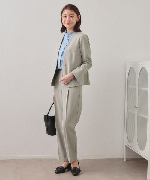 index / インデックス ノーカラージャケット | セットアップ対応 ノーカラージャケット【ウォッシャブル・接触冷感・吸水速乾・防シワ・ストレッチ】 | 詳細4