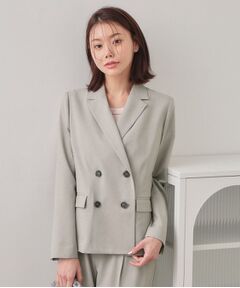 index / インデックス テーラードジャケット | セットアップ対応 ダブルブレストジャケット【ウォッシャブル・接触冷感・吸水速乾・防シワ・ストレッチ】