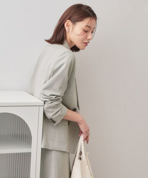 index / インデックス テーラードジャケット | セットアップ対応 ダブルブレストジャケット【ウォッシャブル・接触冷感・吸水速乾・防シワ・ストレッチ】 | 詳細3