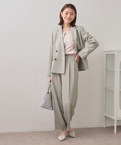 index / インデックス テーラードジャケット | セットアップ対応 ダブルブレストジャケット【ウォッシャブル・接触冷感・吸水速乾・防シワ・ストレッチ】 | 詳細4