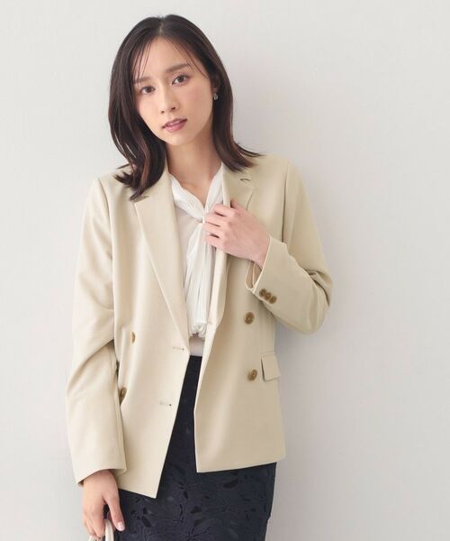 index / インデックス テーラードジャケット | セットアップ対応 ダブルブレストジャケット【ウォッシャブル・接触冷感・吸水速乾・防シワ・ストレッチ】 | 詳細8