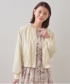 index / インデックス テーラードジャケット | マイクロリサイクルポリエステルノーカラーブルゾン【洗濯機OK／接触冷感／防シワ】