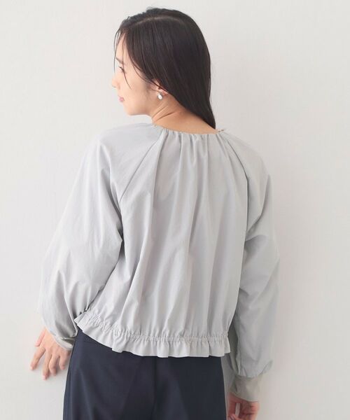 index / インデックス テーラードジャケット | マイクロリサイクルポリエステルノーカラーブルゾン【洗濯機OK／接触冷感／防シワ】 | 詳細15