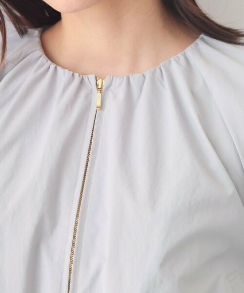 index / インデックス テーラードジャケット | マイクロリサイクルポリエステルノーカラーブルゾン【洗濯機OK／接触冷感／防シワ】 | 詳細16