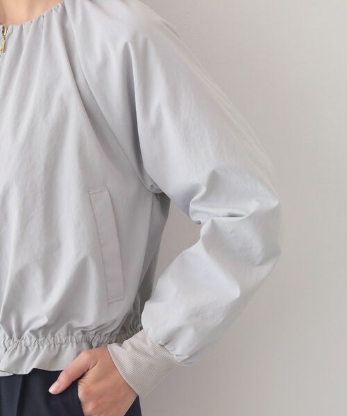 index / インデックス テーラードジャケット | マイクロリサイクルポリエステルノーカラーブルゾン【洗濯機OK／接触冷感／防シワ】 | 詳細17