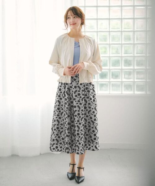 index / インデックス テーラードジャケット | ノーカラーブルゾン【洗濯機OK/接触冷感/防シワ】 | 詳細22