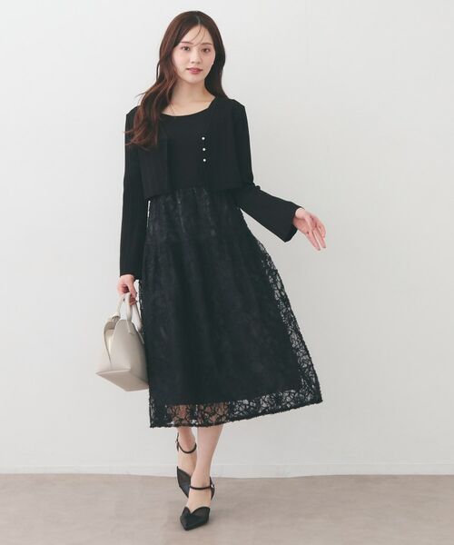 index / インデックス セットアップ | カーディガンセット ドッキングニットワンピース【洗濯機OK】 | 詳細11