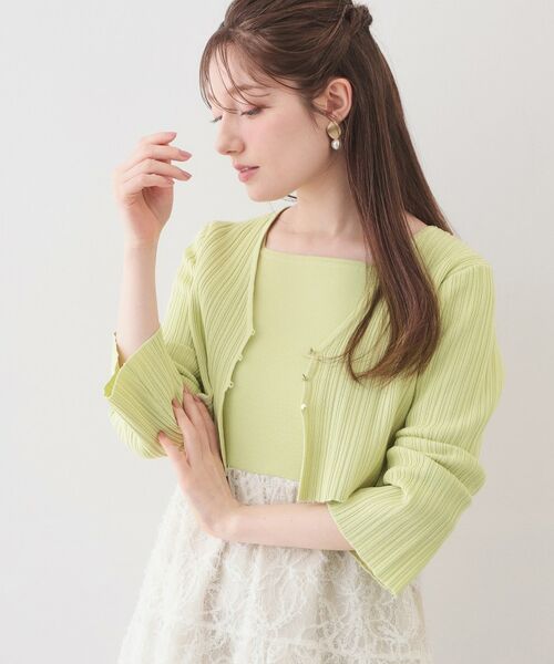 index / インデックス セットアップ | カーディガンセット ドッキングニットワンピース【洗濯機OK】 | 詳細16