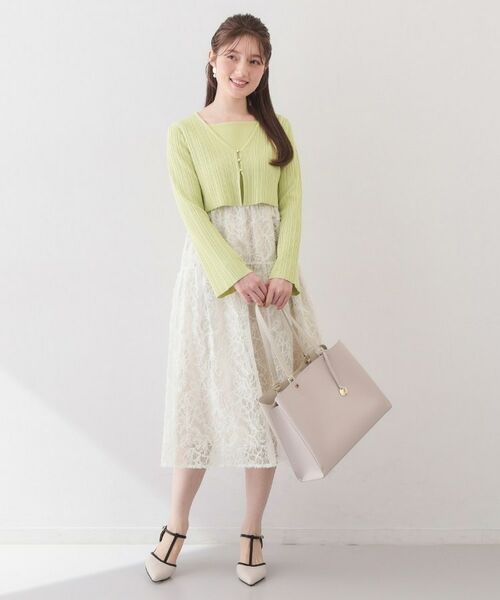 index / インデックス セットアップ | カーディガンセット ドッキングニットワンピース【洗濯機OK】 | 詳細18