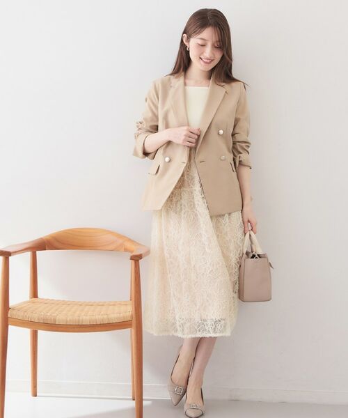 index / インデックス セットアップ | カーディガンセット ドッキングニットワンピース【洗濯機OK】 | 詳細3