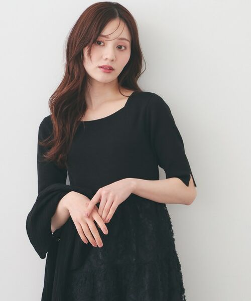 index / インデックス セットアップ | カーディガンセット ドッキングニットワンピース【洗濯機OK】 | 詳細9