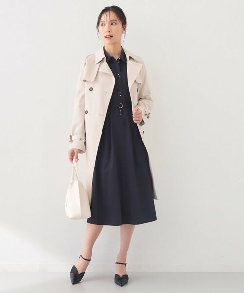 index / インデックス ロング・マキシ丈ワンピース | ベルト付きタックシャツワンピース【洗濯機OK・イージーアイロン】 | 詳細12