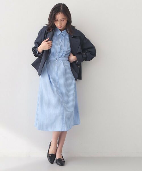 index / インデックス ロング・マキシ丈ワンピース | ベルト付きタックシャツワンピース【洗濯機OK・イージーアイロン】 | 詳細19