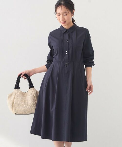 index / インデックス ロング・マキシ丈ワンピース | ベルト付きタックシャツワンピース【洗濯機OK・イージーアイロン】 | 詳細8