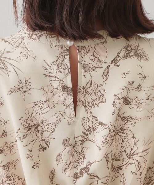 index / インデックス ロング・マキシ丈ワンピース | フラワーハイネックタックワンピース【洗濯機OK／イージーアイロン／防シワ】 | 詳細17