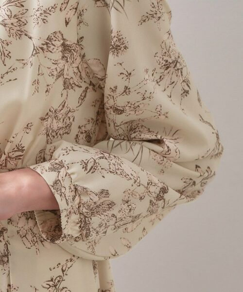 index / インデックス ロング・マキシ丈ワンピース | フラワーハイネックタックワンピース【洗濯機OK／イージーアイロン／防シワ】 | 詳細18