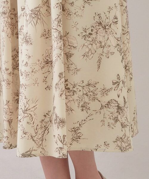 index / インデックス ロング・マキシ丈ワンピース | フラワーハイネックタックワンピース【洗濯機OK／イージーアイロン／防シワ】 | 詳細20