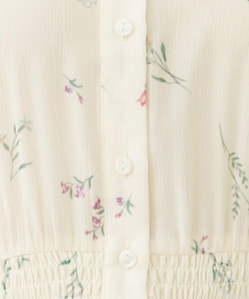 index / インデックス ミニ丈・ひざ丈ワンピース | 花柄衿付きプリーツフレアワンピース【洗濯機OK/イージーアイロン】 | 詳細4