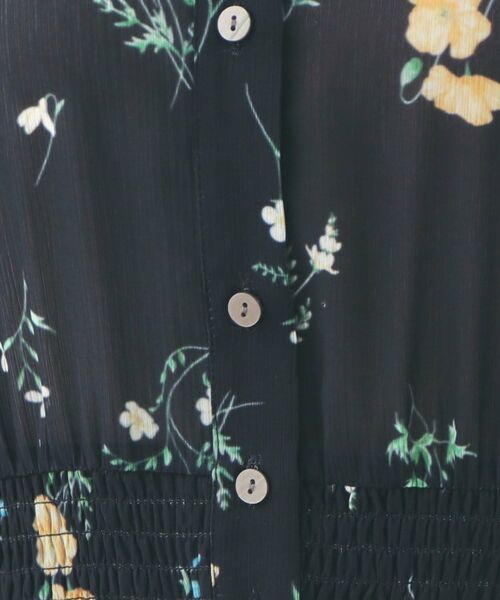 index / インデックス ミニ丈・ひざ丈ワンピース | 花柄衿付きプリーツフレアワンピース【洗濯機OK/イージーアイロン】 | 詳細8