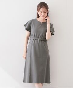 index / インデックス ミニ丈・ひざ丈ワンピース | Iラインフレアスリーブワンピース【洗濯機OK/接触冷感/UVケア】《XS～3L/6col》