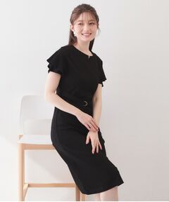 index / インデックス ミニ丈・ひざ丈ワンピース | Iラインフレアスリーブワンピース【洗濯機OK/接触冷感/UVケア】《XS～3L/6col》