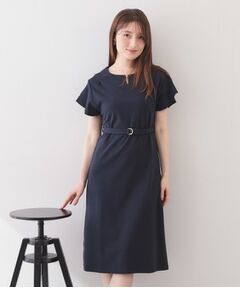 index / インデックス ミニ丈・ひざ丈ワンピース | Iラインフレアスリーブワンピース【洗濯機OK/接触冷感/UVケア】《XS～3L/6col》