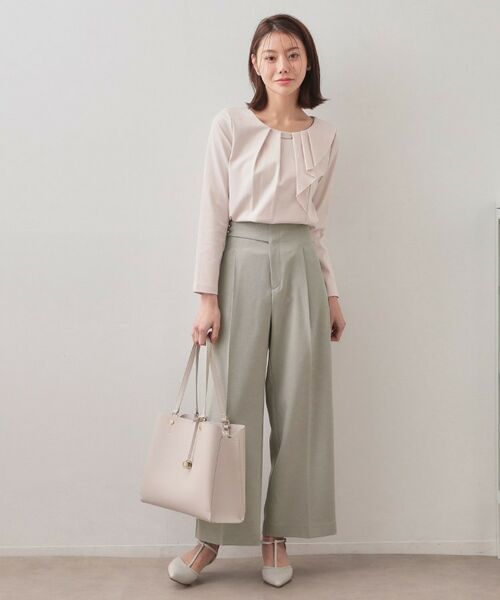 index / インデックス パンツ | セットアップ対応 2タックワイドパンツ【洗濯機OK・接触冷感・吸水速乾・防シワ・ストレッチ】 | 詳細2