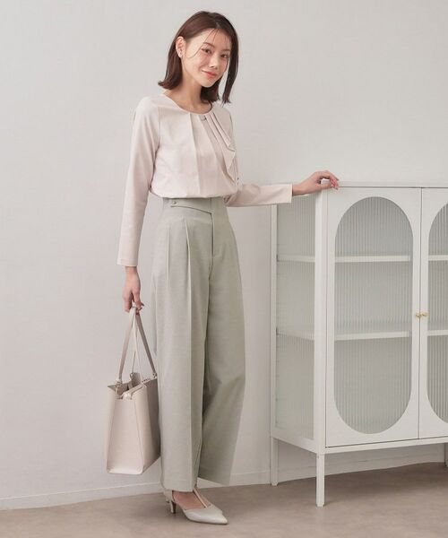 index / インデックス パンツ | セットアップ対応 2タックワイドパンツ【洗濯機OK・接触冷感・吸水速乾・防シワ・ストレッチ】 | 詳細3