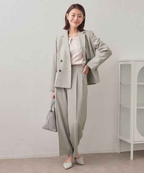 index / インデックス パンツ | セットアップ対応 2タックワイドパンツ【洗濯機OK・接触冷感・吸水速乾・防シワ・ストレッチ】 | 詳細4