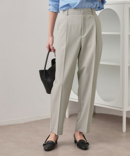 index / インデックス パンツ | セットアップ対応 テーパードパンツ【洗濯機OK・接触冷感・吸水速乾・防シワ・ストレッチ】（グレー(012)）