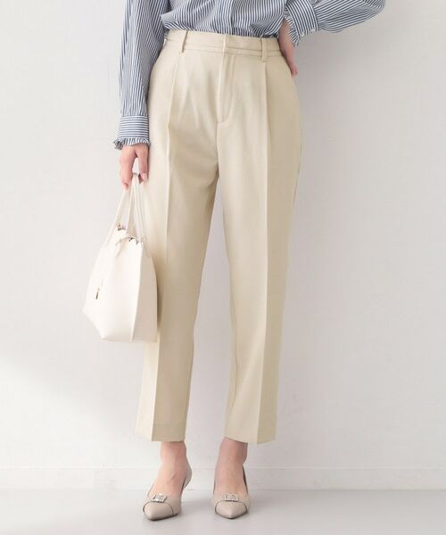 index / インデックス パンツ | セットアップ対応 テーパードパンツ【洗濯機OK・接触冷感・吸水速乾・防シワ・ストレッチ】（グレージュ(050)）