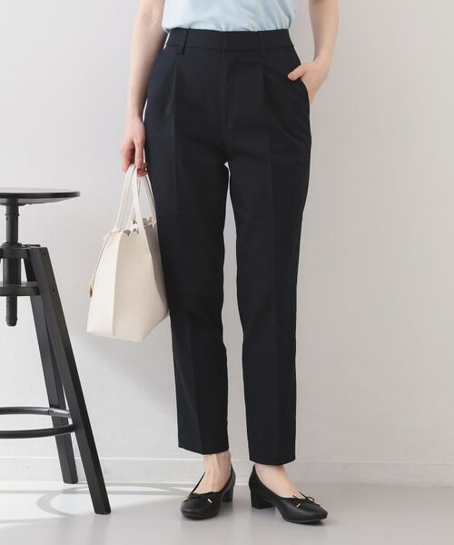 index / インデックス パンツ | ストレッチテーパードパンツ【洗濯機OK・吸水速乾・接触冷感・透け防止】(ネイビー(094))