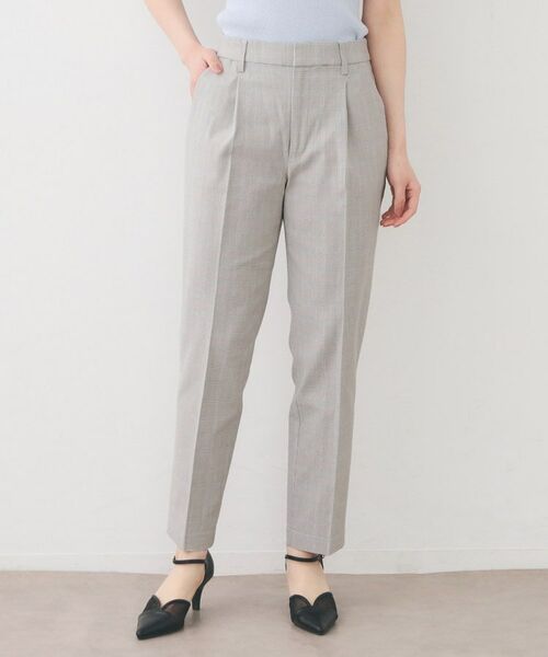 index / インデックス パンツ | ストレッチテーパードパンツ【洗濯機OK・吸水速乾・接触冷感・透け防止】(グレー(212))