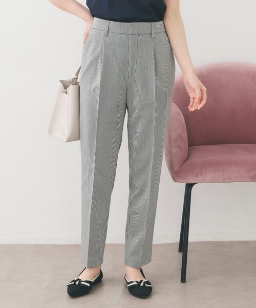 index / インデックス パンツ | ストレッチテーパードパンツ【洗濯機OK・吸水速乾・接触冷感・透け防止】(ブラック(219))