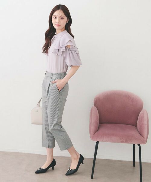 index / インデックス ショート・ハーフ・半端丈パンツ | コンパクトストレッチカプリパンツ【洗濯機OK/吸水速乾/接触冷感/透け防止】 | 詳細11