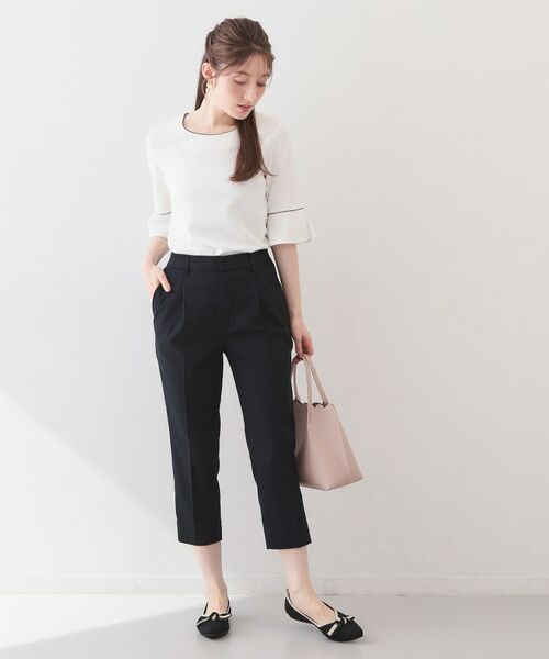 index / インデックス ショート・ハーフ・半端丈パンツ | コンパクトストレッチカプリパンツ【洗濯機OK/吸水速乾/接触冷感/透け防止】 | 詳細7