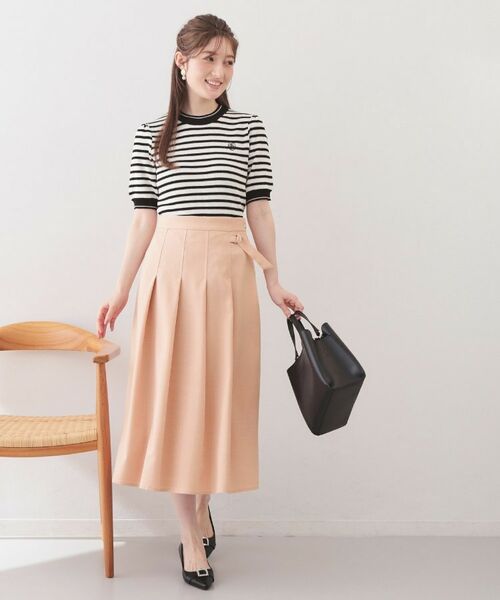 index / インデックス スカート | 麻調ツイルラップ風プリーツスカート【洗濯機OK/イージーアイロン/防シワ】 | 詳細10