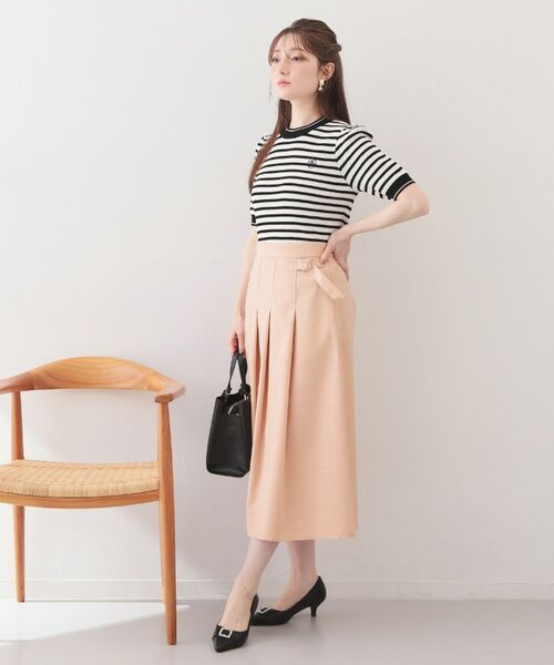 index / インデックス スカート | 麻調ツイルラップ風プリーツスカート【洗濯機OK/イージーアイロン/防シワ】 | 詳細11