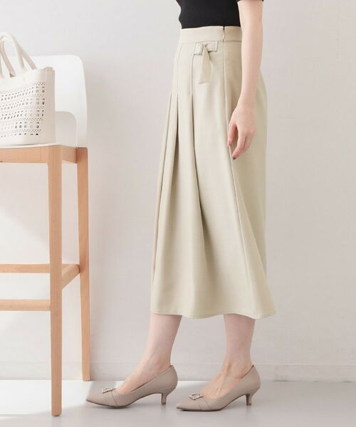 index / インデックス スカート | 麻調ツイルラップ風プリーツスカート【洗濯機OK/イージーアイロン/防シワ】 | 詳細5