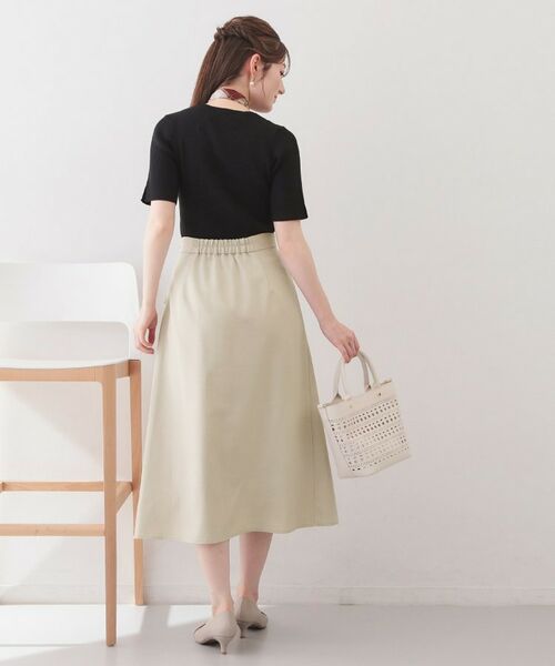 index / インデックス スカート | 麻調ツイルラップ風プリーツスカート【洗濯機OK/イージーアイロン/防シワ】 | 詳細7