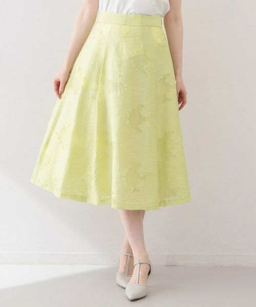 index / インデックス スカート | フラワーカットジャカードタックフレアスカート【洗濯機OK／イージーアイロン】 | 詳細13