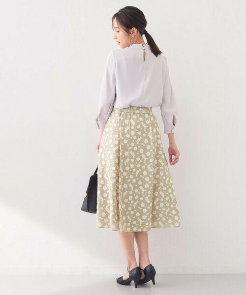 index / インデックス スカート | 麻調花柄ジャカードフレアスカート【ハンドウォッシャブル】 | 詳細18