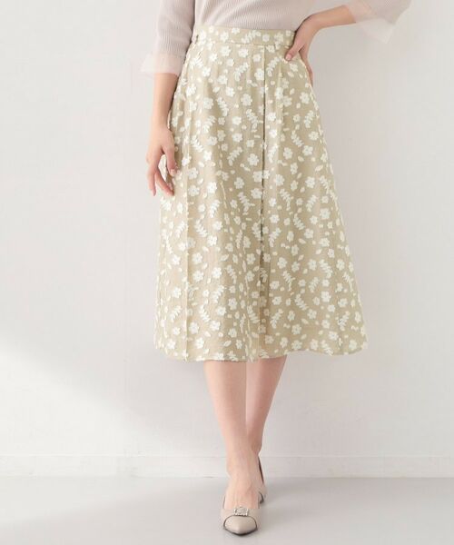 index / インデックス スカート | 麻調花柄ジャカードフレアスカート【ハンドウォッシャブル】 | 詳細20