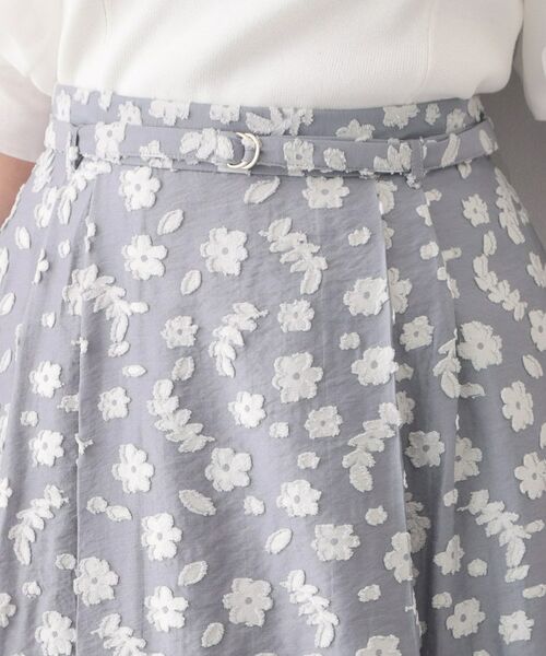 index / インデックス スカート | 麻調花柄ジャカードフレアスカート【ハンドウォッシャブル】 | 詳細26