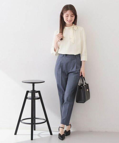 index / インデックス シャツ・ブラウス | サテンアシメボウブラウス【洗濯機OK／イージーアイロン】 | 詳細10